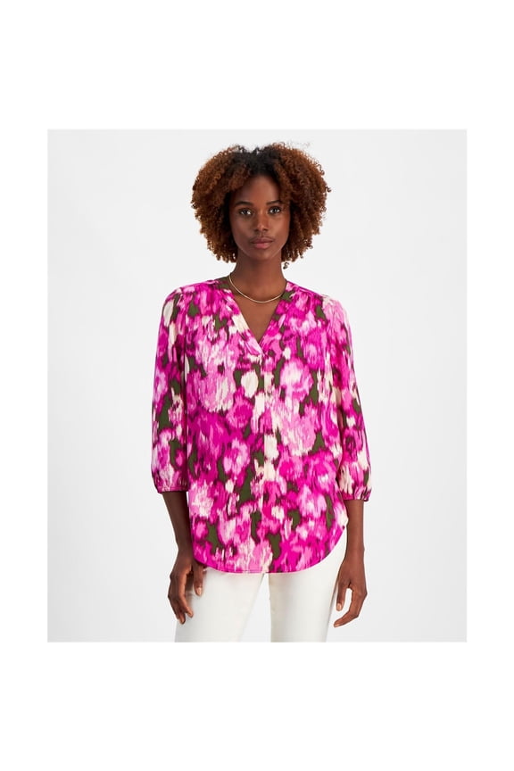 Womens Mosaic Tunic Blouse, Multicoloured, Small