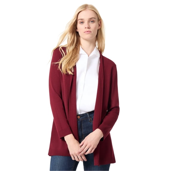 Jones New York Women's Open Front Cardigan Sweater Red Size L