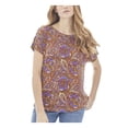 thumbnail image 1 of Jones New York Womens Paisley Lace Up T-Shirt, 1 of 2