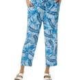 thumbnail image 1 of Jones New York Womens Pull On Leaf Casual Trouser Pants, Blue, Petite, PP/PXS, 1 of 1