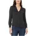 thumbnail image 1 of Jones New York Womens Solid V-Neck Blouse, 1 of 3