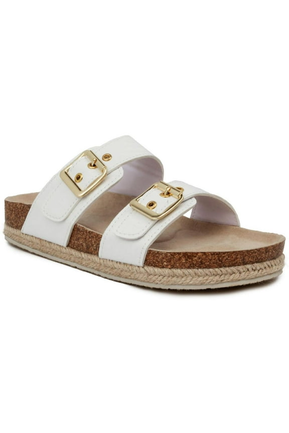 Womens Weslee Double Band Buckle Footbed Sandals