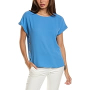 Jones New York womens Button Detail Blouse, XL, Blue