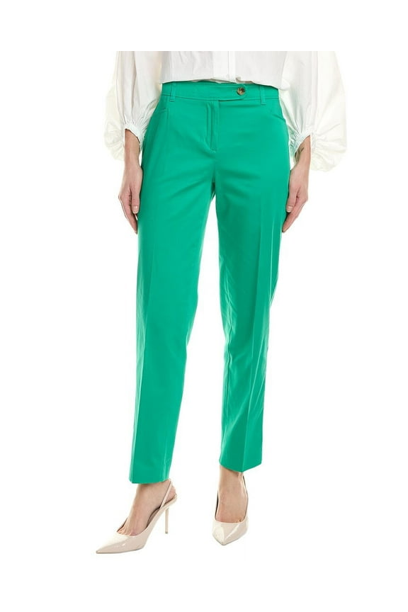 Womens Mid Rise Ankle Pants Kelly Green 14