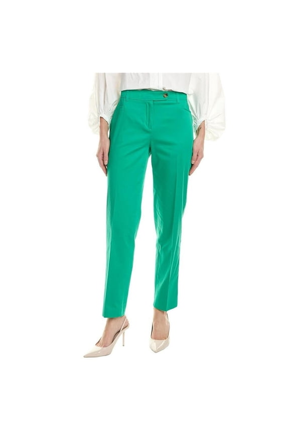 Womens Solid Dress Pants, Green, 2