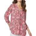 thumbnail image 1 of Jones New York womens  Front Pleat Top, S, Pink, 1 of 3