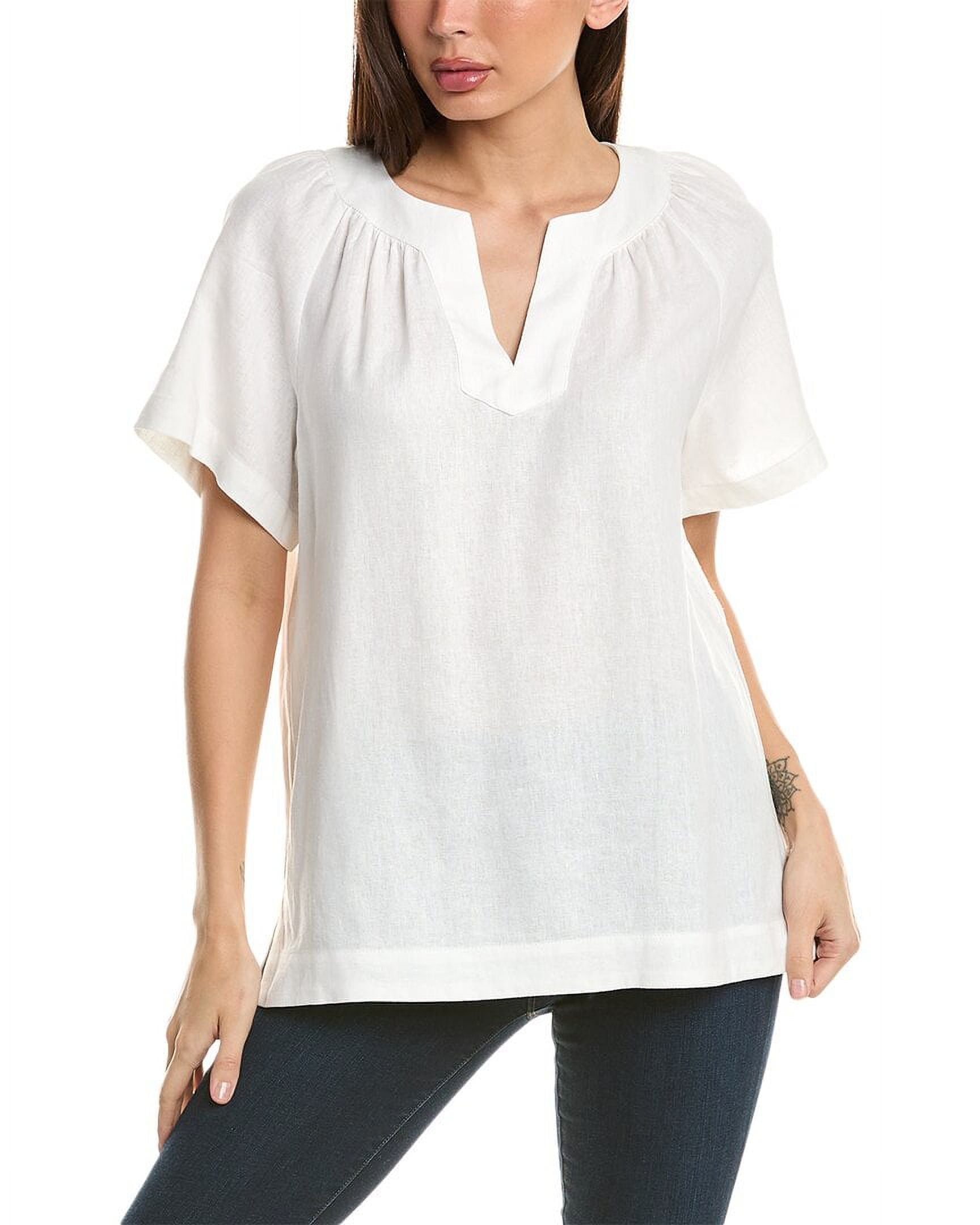 売れ筋商品|||ジョーンズニューヨーク カットソー トップス レディース Women's V Neck Button Front Top with Long Sleeves Jasper Crepe Sapphire Amazon.com: Jones New York Women's Printed Moss Crepe 3Q SLV
