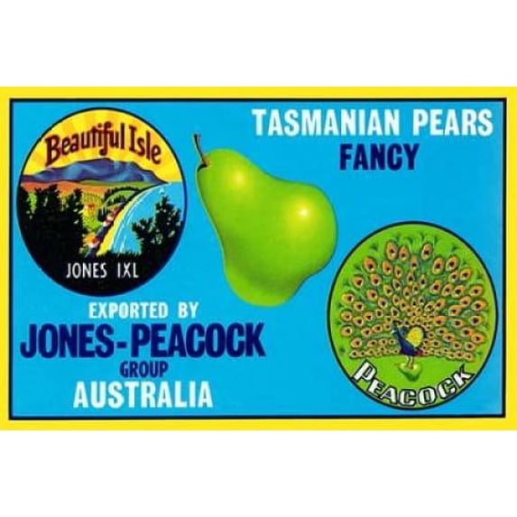 Jones-Peacock Tasmanian Pears Poster Print by Retrolabel (24 x 36)