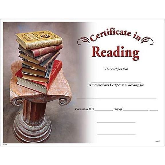 Jones School Supply - Set of 500 Reading Certificates - Photo Certificates