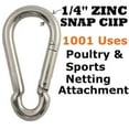 thumbnail image 1 of Jones-Sports 1/4" Zinc Platted Carabiner Snap Clips 100 PCS, 1 of 1