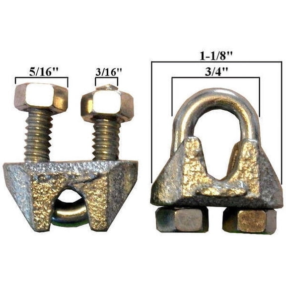 Jones-Sports 3/16" Cable Clamp 100 PCS