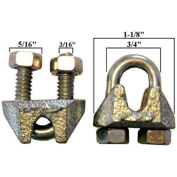 Jones-Sports 3/16" Cable Clamp 50 PCS