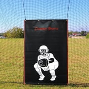 Jones-Sports 4 x 6 Heavy Duty Vinyl Backstop with Catchers Image for Baseball Softball Batting Cage