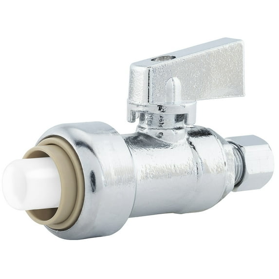 Jones Stephens C77475LF 0.5 x 0.375 in. OD COMP Bagged PlumBite Push on Supply Stop Straight