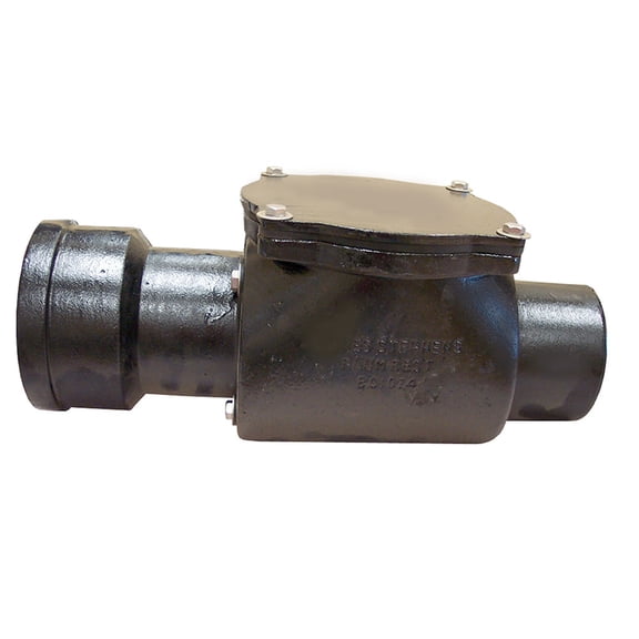 Jones Stephens B01014 4 Style Vent Cast Iron Backwater Valve - Black