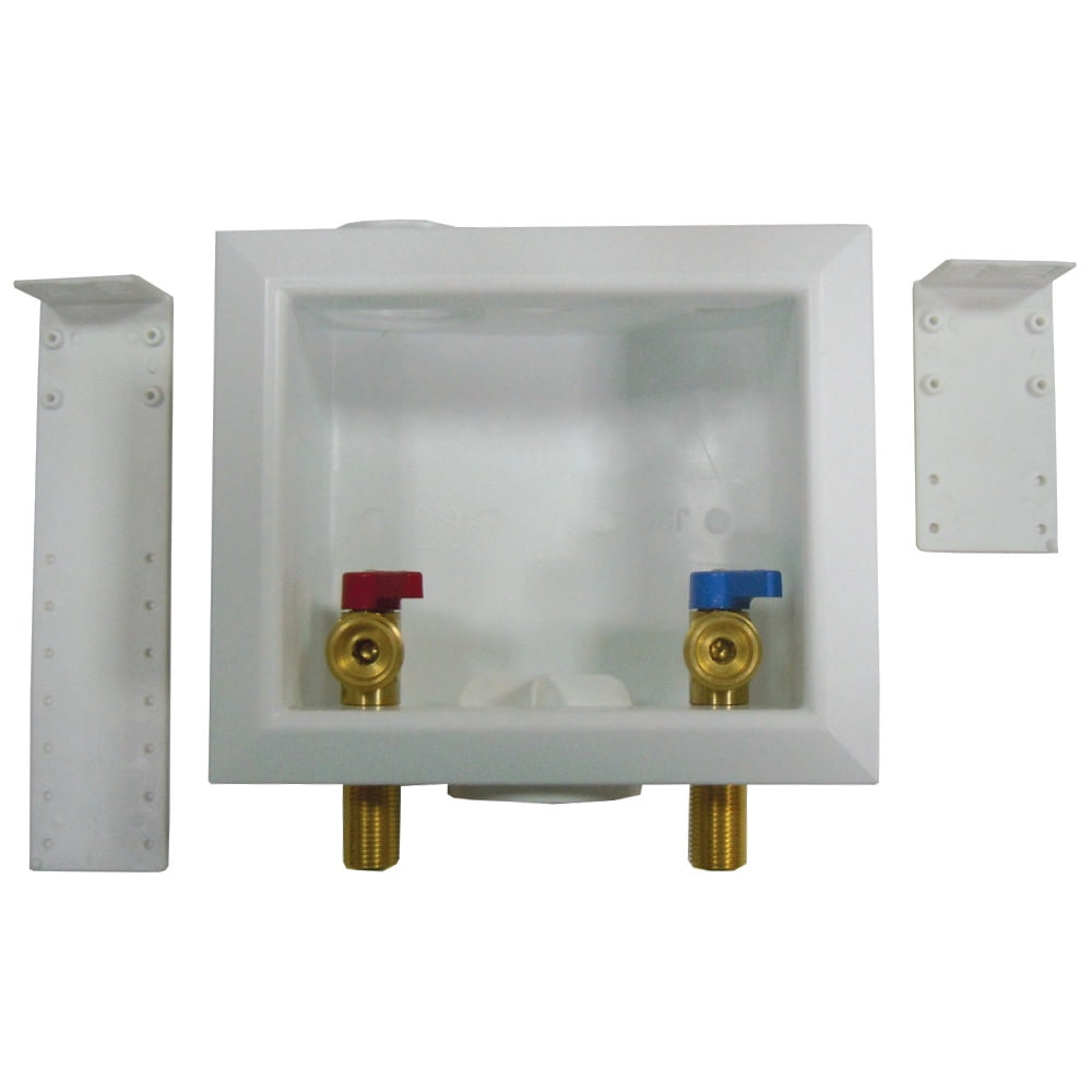 Jones Stephens B05940 Washing Machine Valve Box 1/2 Mip/Sweat C/O - White