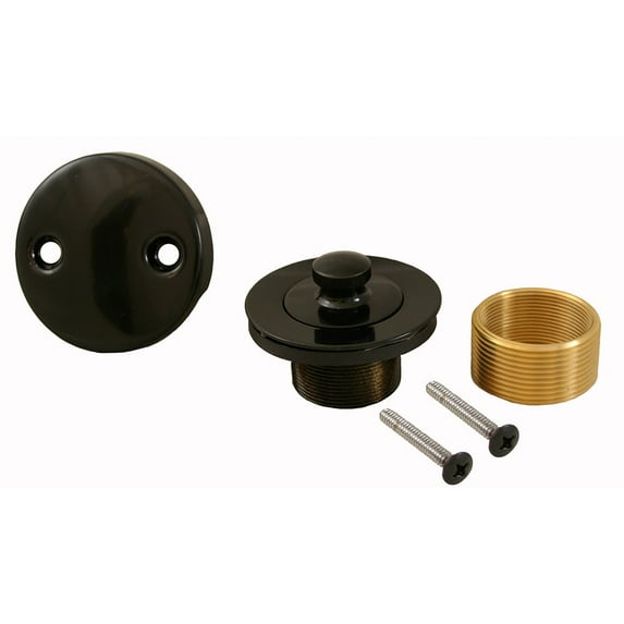 Jones Stephens B5155 Black Two-Hole Lift And Turn Tub Drain Trim Kit - Black
