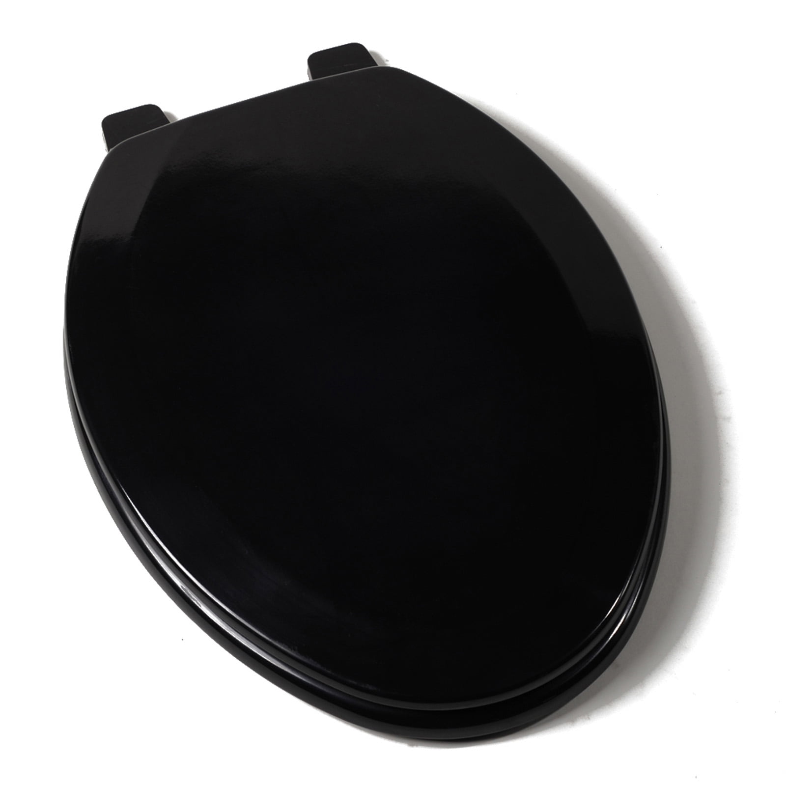 Black Molded Wood Elongated Toilet Seat with High Gloss Enamel