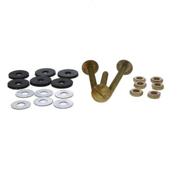 Jones Stephens C03899 Extra-Heavy Solid Brass Tank To Bowl 3-Bolt Set