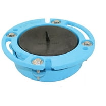Jones Stephens C40425 4 X 2 Ci No Caulk Closet Flange W/Test Cap - Blue