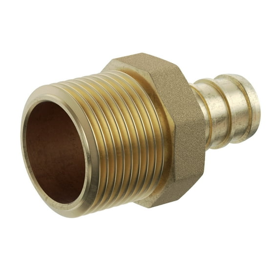 Jones Stephens C76035lf 1/2" X 3/4" Mip Brass Pex Adapter - Brass