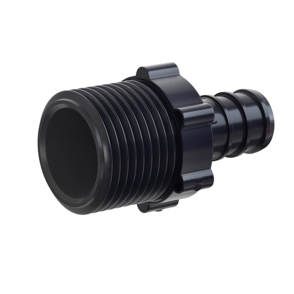 Jones Stephens C76760 3/4" Mip Poly Pex Adapter - Black