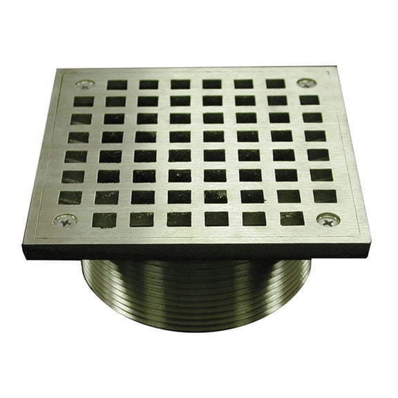 Jones Stephens D60963 3-1/2 X 6 Square Nickel Brass Strainer And Spud