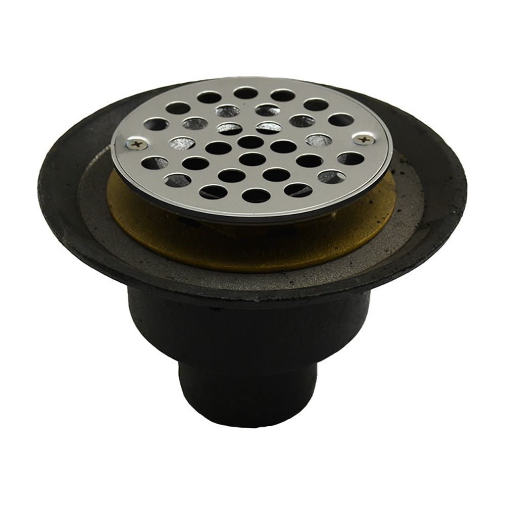 Jones Stephens D61102 2 Cast Iron NoHub Shower Drain Stainless Steel