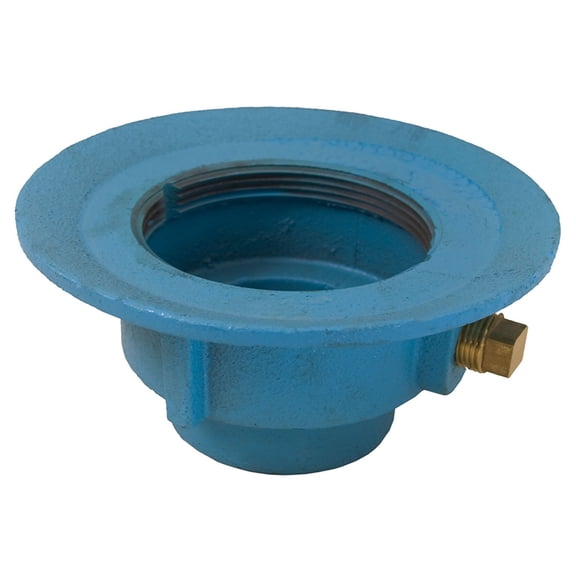 Jones Stephens D67200 7" Cast Iron Round Floor Drain - Blue