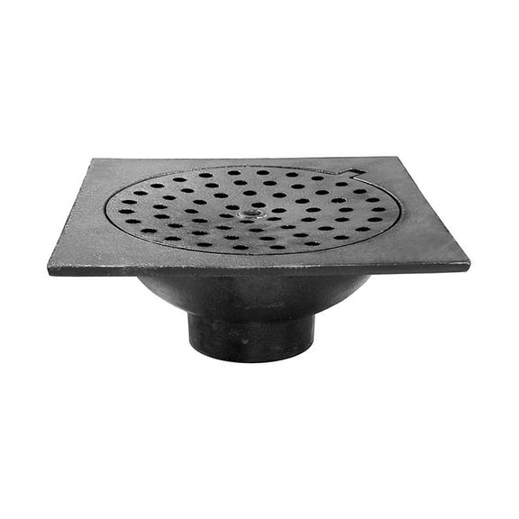 9' x 9' x 3' No Hub Bell Trap with Hinged Lid,PartNo D76303 JonesStephens
