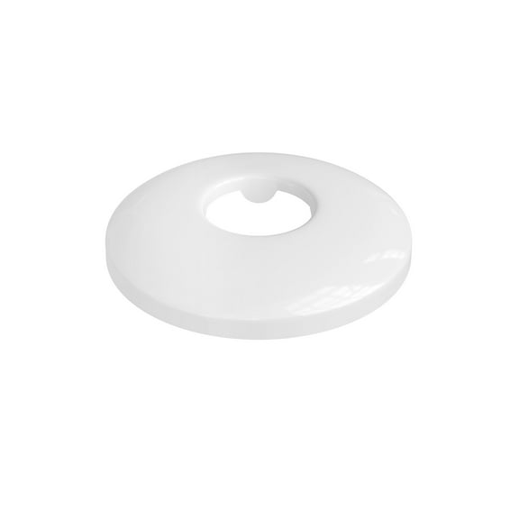 OD (3/4" ) White Plastic Escutcheon, Shallow , Box of 50