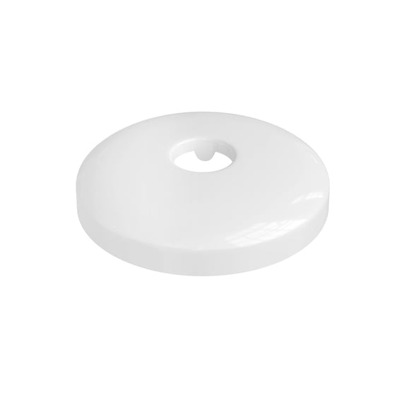 Jones Stephens Flange Escutcheon 0.5 in. Center White Plastic
