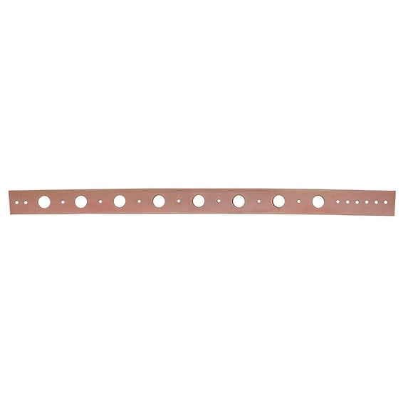 Jones Stephens B00003 1/2 X 20 Flt Copper Plate Pipe Bracket - Copper Plated