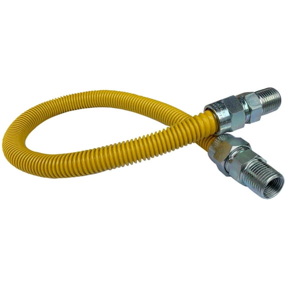 Jones Stephens G71110 18" Stainless Steel Gas Connector - Yellow