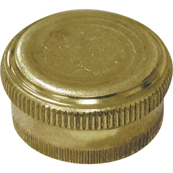 Jones Stephens Garden Hose Cap Brass - 3/4" Gold