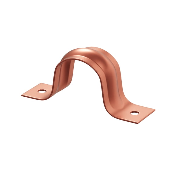 pack 100, 1-1/4" cts pipe strap, two-hole, copper clad,partno h15125 jonesstephe