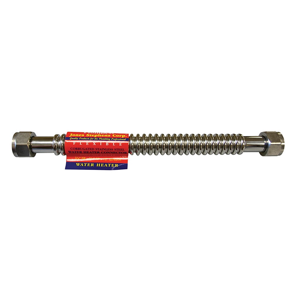 Jones Stephens J39712 3/4 Fip X3/4 Fip X12 (7/8Od/3/4Id)Ss Corrugated Wtr Htr Conn -