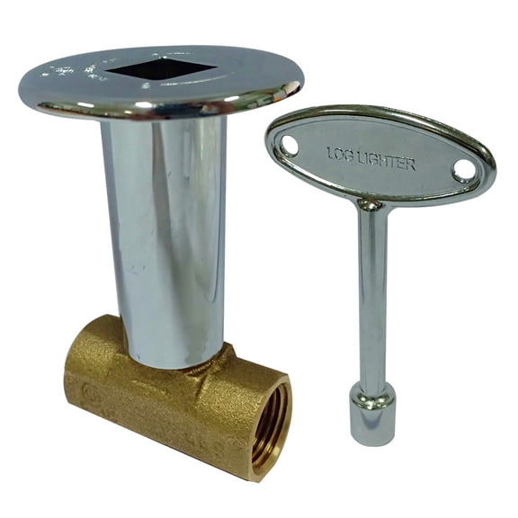 Jones Stephens L75006 Cp Straight Log Lighter Valve - Chrome