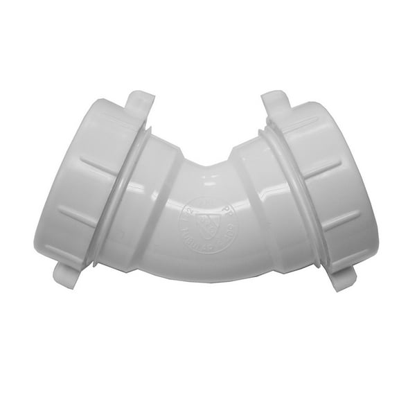 Jones Stephens P37445 45D PVC Elbow Double Slip Fitting - 1.5 in.