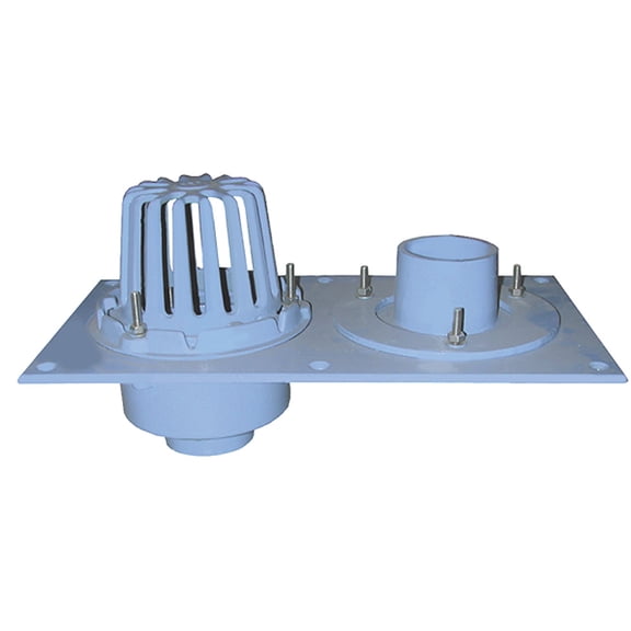 Jones Stephens R19304 4" Dual Roof Drain - Blue