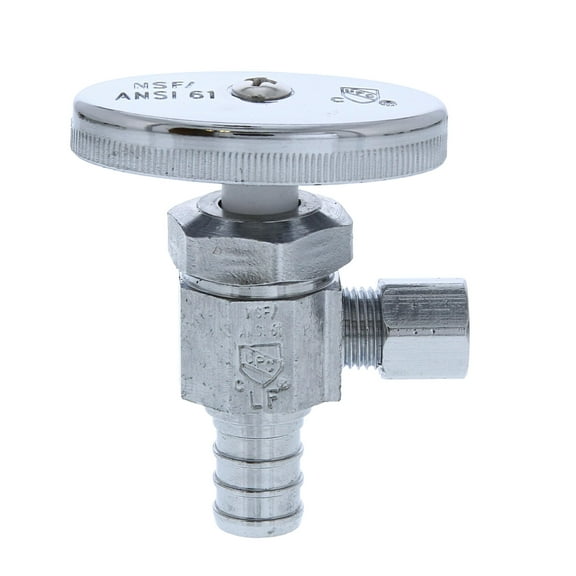 Jones Stephens S10335 1/2 Pex X 1/4 Od Angle Supply Stop - Chrome