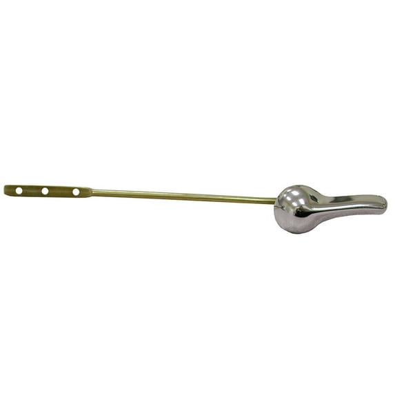 Jones Stephens T01001 8 in. Chrome Plated Fit-All Tank Trip Lever Brass Arm With Metal Spud & Nut, Chrome