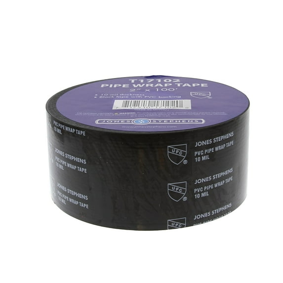 Jones Stephens T17102 2X100 Ft Pvc Pipe Wrap Tape - Black