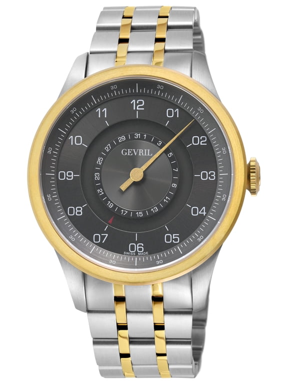 Jones Swiss automatic SW200 single handed watch Gray Two-tone | Gray Dial