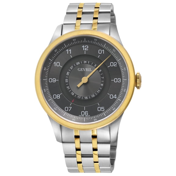 Jones Swiss automatic SW200 single handed watch Gray Two-tone | Gray Dial