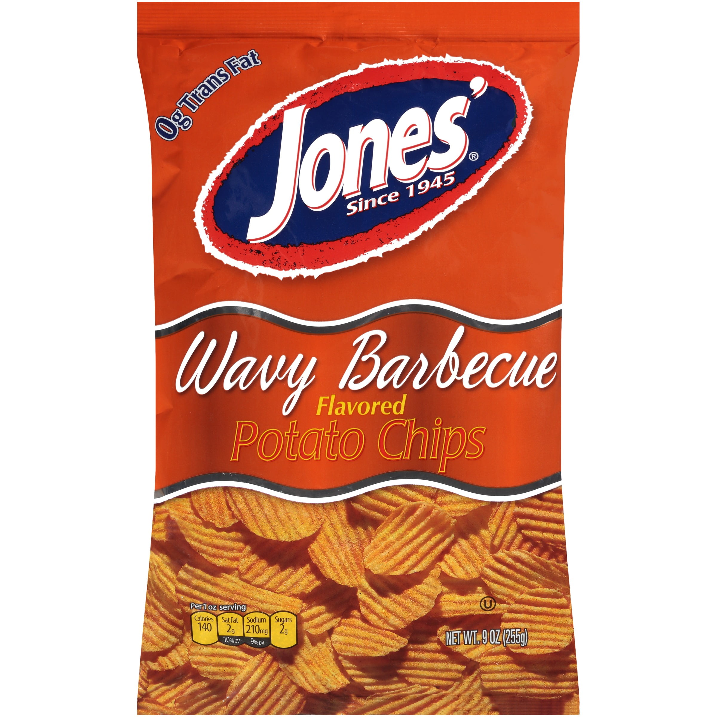 Jones' Wavy Barbecue Flavored Potato Chips, 9 Oz.
