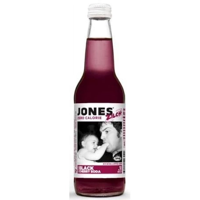 Jones Zilch Black Cherry Flavor Soda, 12 Fl. Oz., 4 Count