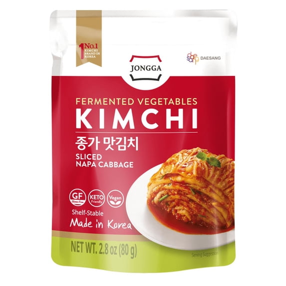 Jongga Shelf Stable Kimchi Pouch, 2.8 oz