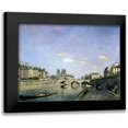 thumbnail image 1 of Jongkind, Johan Barthold 18x14 Black Modern Framed Museum Art Print Titled - The Seine and Notre-Dame in Paris, 1 of 5
