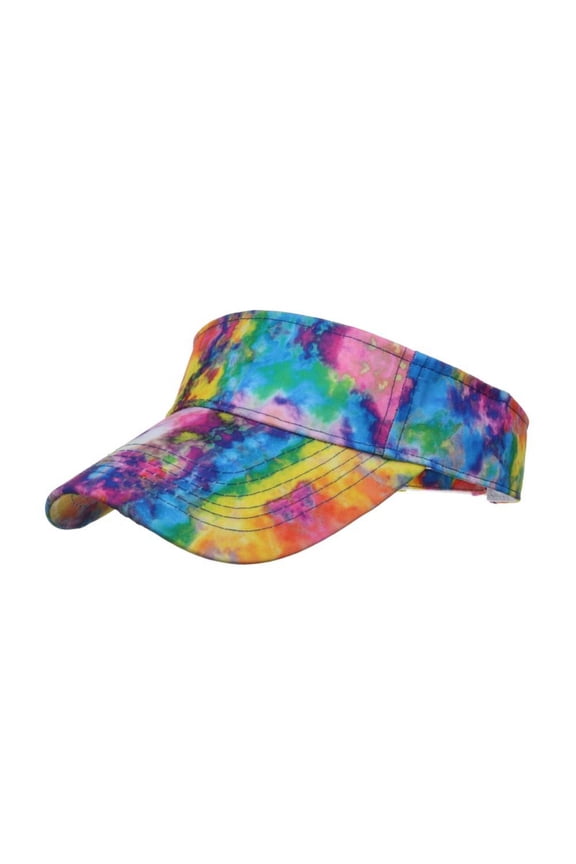 Women Sun Visor Cap Tie Dye Visor Elastic Sports Hat Empty Top Baseball Beach Hat